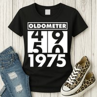 Funny Oldometer Made In 1975 50th Birthday Womens T-Shirt