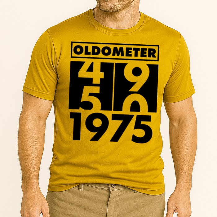 Funny Oldometer Made In 1975 50th Birthday Cooling Performance Crew T-Shirt