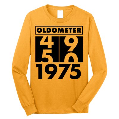 Funny Oldometer Made In 1975 50th Birthday Long Sleeve Shirt