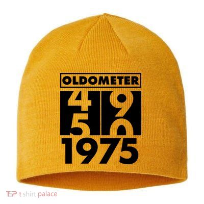 Funny Oldometer Made In 1975 50th Birthday Sustainable Beanie