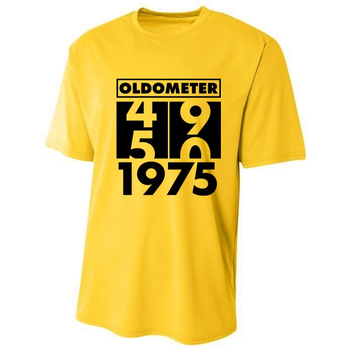 Funny Oldometer Made In 1975 50th Birthday Youth Performance Sprint T-Shirt