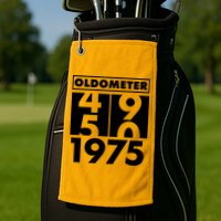 Funny Oldometer Made In 1975 50th Birthday Golf Towel