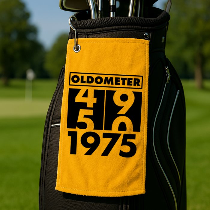 Funny Oldometer Made In 1975 50th Birthday Golf Towel