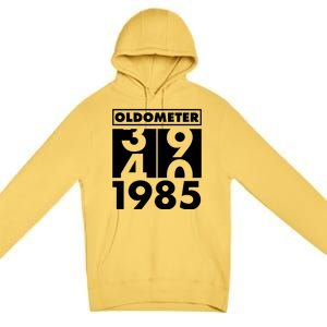 Funny Oldometer Made In 1985 40th Birthday Premium Pullover Hoodie