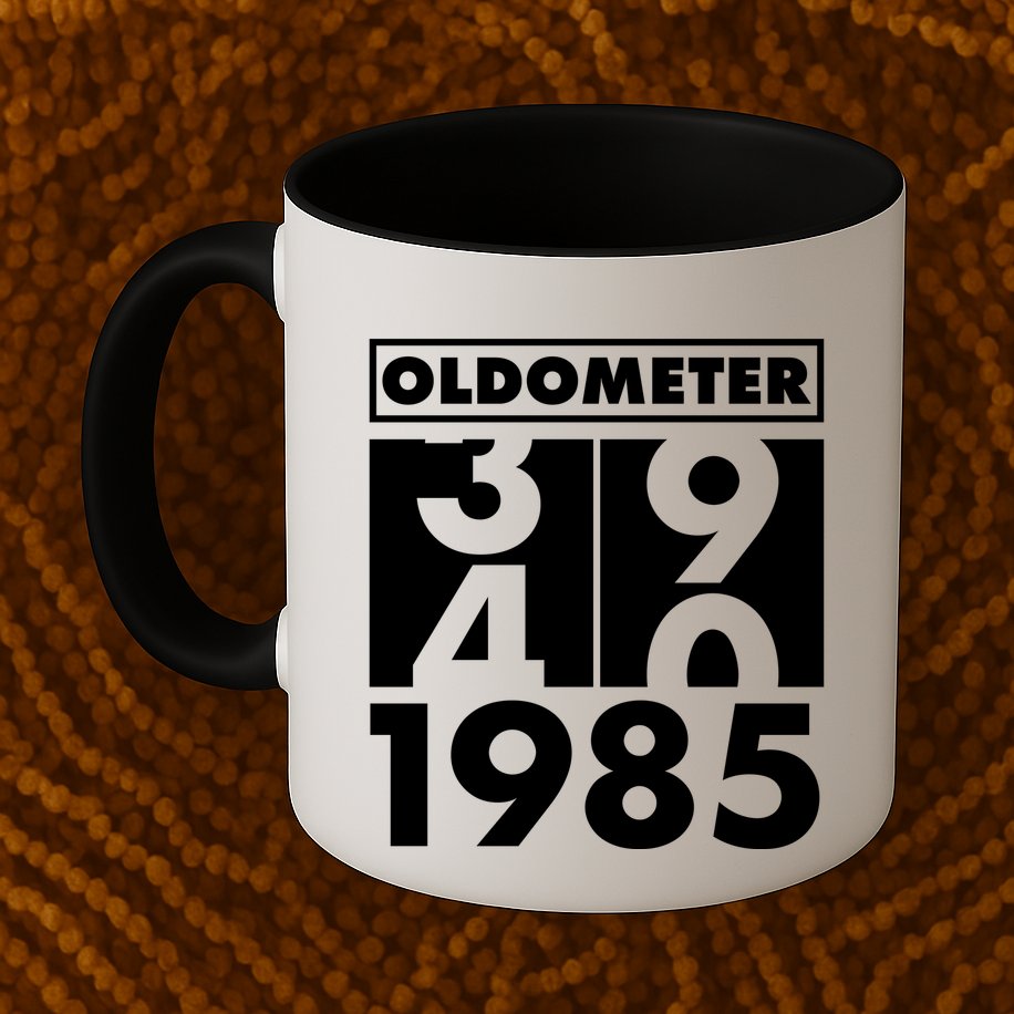 Funny Oldometer Made In 1985 40th Birthday Mug