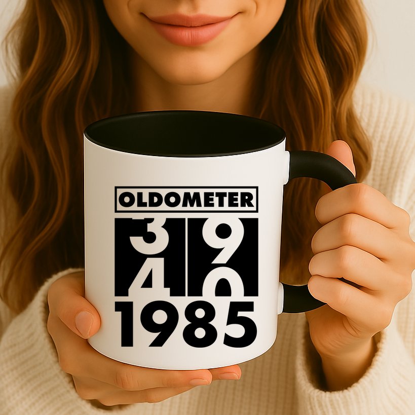 Funny Oldometer Made In 1985 40th Birthday Mug