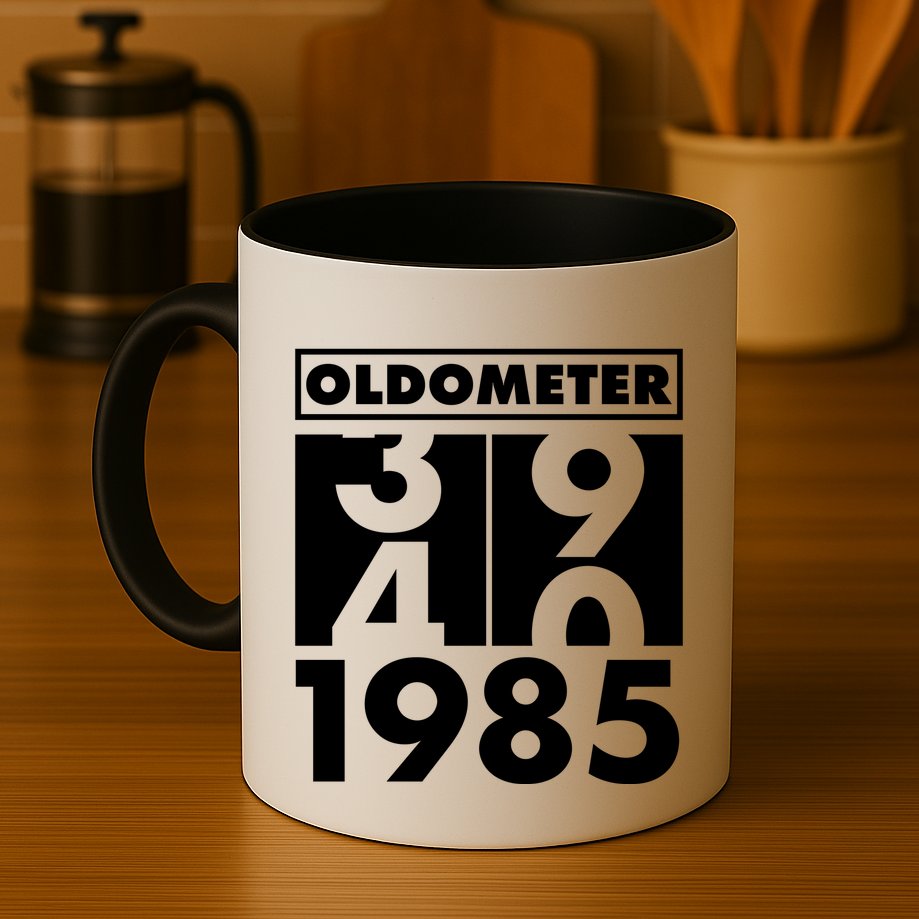 Funny Oldometer Made In 1985 40th Birthday Mug