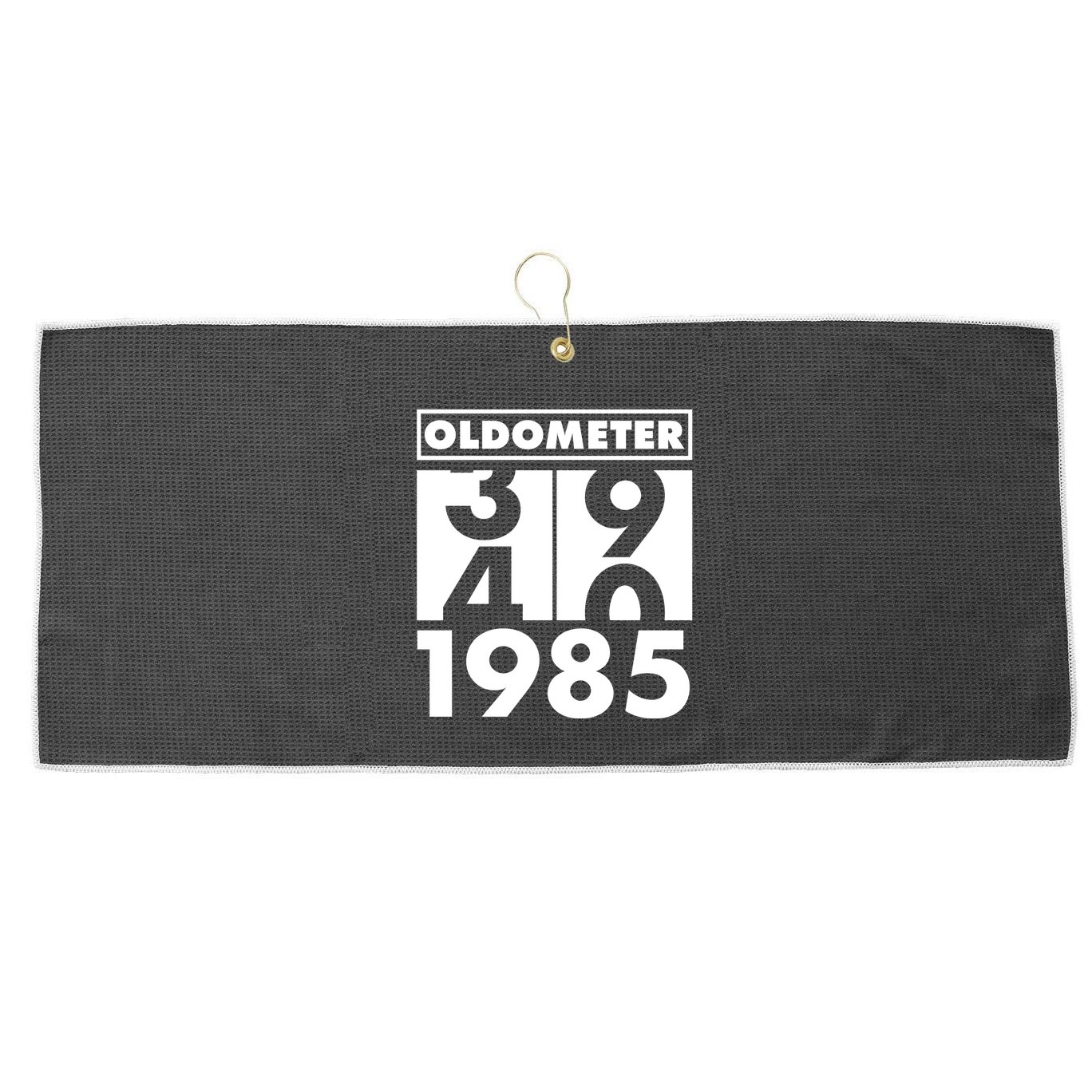 Funny Oldometer Made In 1985 40th Birthday Large Microfiber Waffle Golf Towel