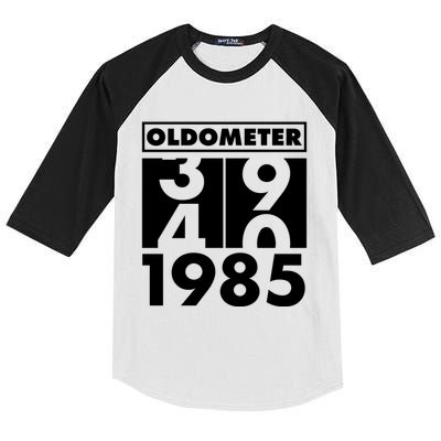 Funny Oldometer Made In 1985 40th Birthday Kids Colorblock Raglan Jersey
