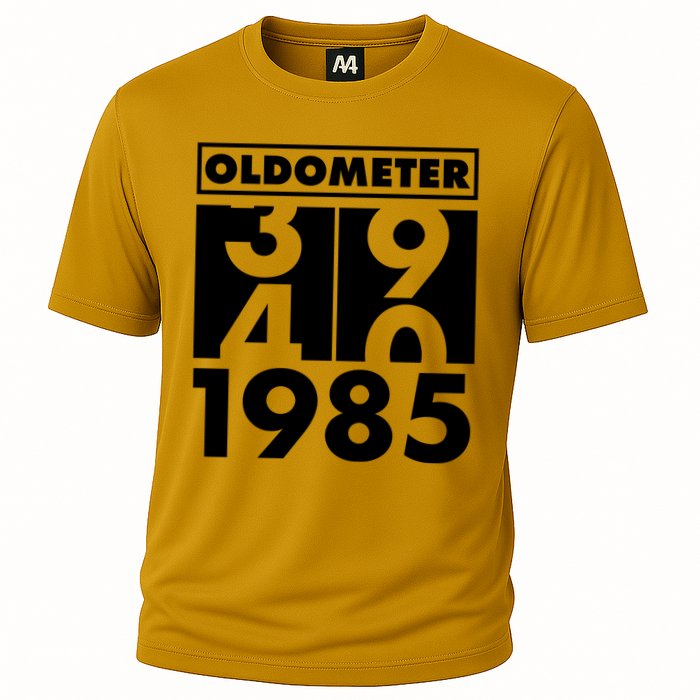 Funny Oldometer Made In 1985 40th Birthday Cooling Performance Crew T-Shirt