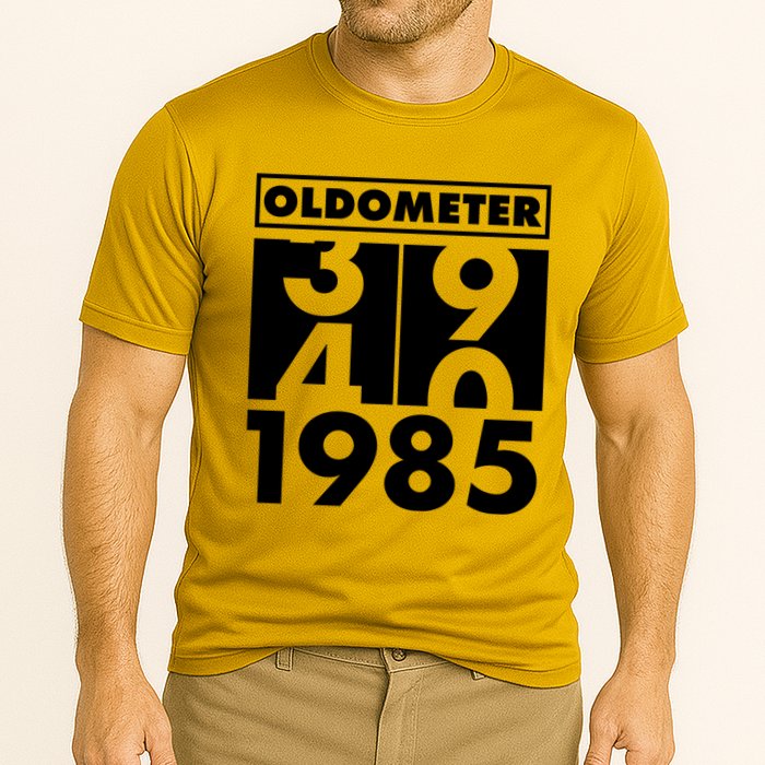 Funny Oldometer Made In 1985 40th Birthday Cooling Performance Crew T-Shirt