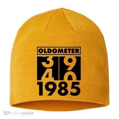 Funny Oldometer Made In 1985 40th Birthday Sustainable Beanie