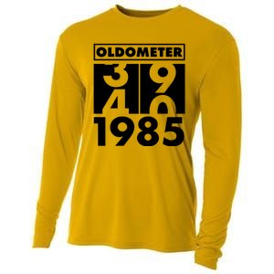 Funny Oldometer Made In 1985 40th Birthday Cooling Performance Long Sleeve Crew