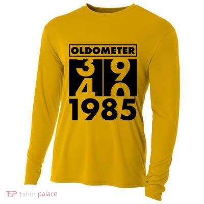 Funny Oldometer Made In 1985 40th Birthday Cooling Performance Long Sleeve Crew