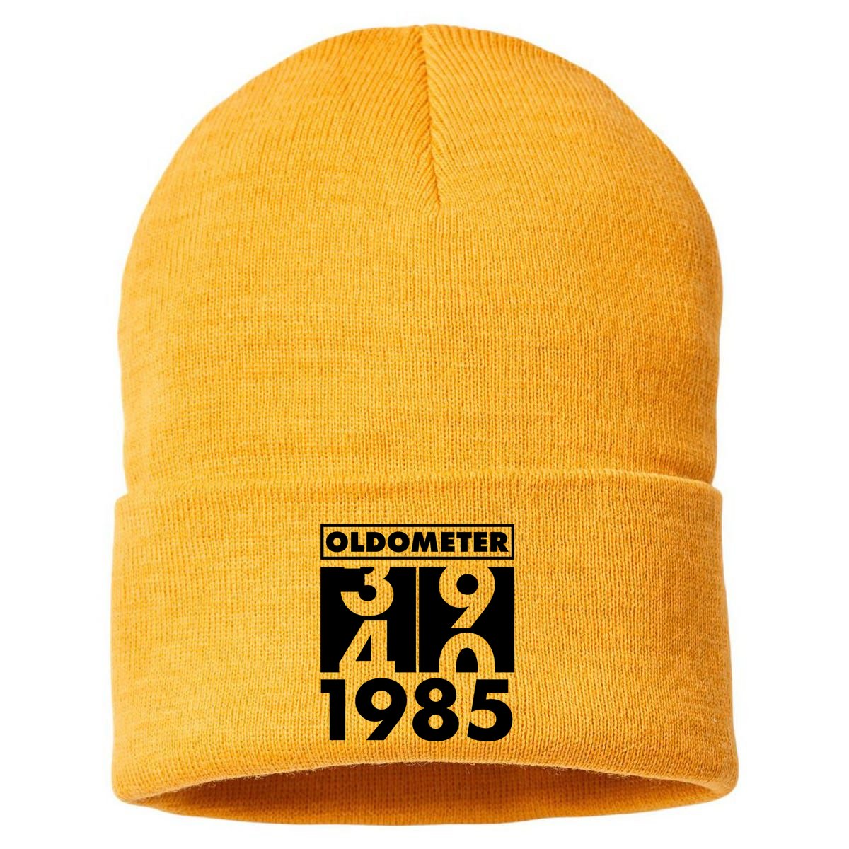 Funny Oldometer Made In 1985 40th Birthday Sustainable Knit Beanie
