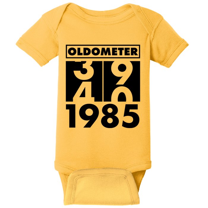 Funny Oldometer Made In 1985 40th Birthday Baby Bodysuit