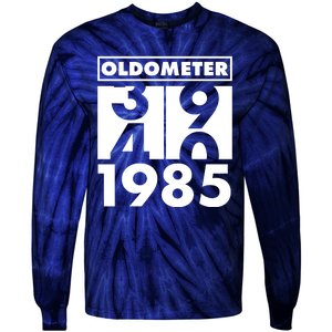 Funny Oldometer Made In 1985 40th Birthday Tie-Dye Long Sleeve Shirt