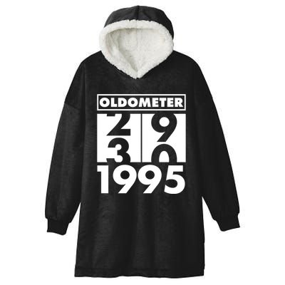 Funny Oldometer Made In 1995 30th Birthday Hooded Wearable Blanket