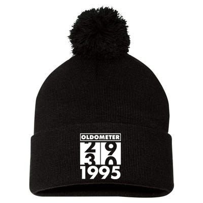 Funny Oldometer Made In 1995 30th Birthday Pom Pom 12in Knit Beanie