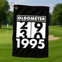 Funny Oldometer Made In 1995 30th Birthday Golf Towel