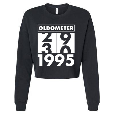 Funny Oldometer Made In 1995 30th Birthday Cropped Pullover Crew
