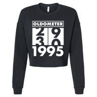 Funny Oldometer Made In 1995 30th Birthday Cropped Pullover Crew