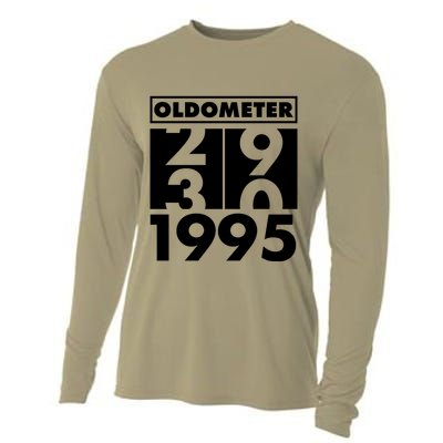 Funny Oldometer Made In 1995 30th Birthday Cooling Performance Long Sleeve Crew