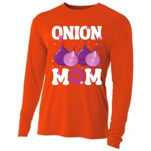 Funny Onion Mom Fruit Vegetable Mothers' Day Gardener Lover Great Gift Cooling Performance Long Sleeve Crew