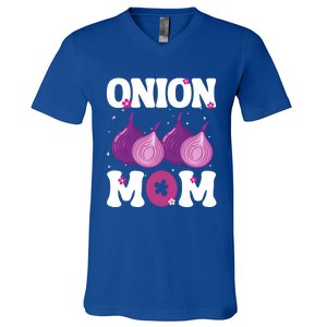 Funny Onion Mom Fruit Vegetable Mothers' Day Gardener Lover Great Gift V-Neck T-Shirt