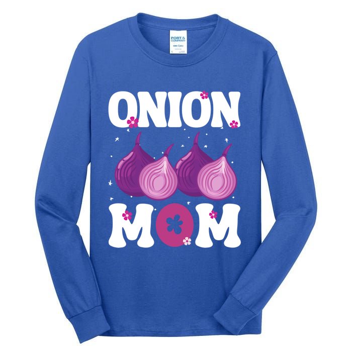 Funny Onion Mom Fruit Vegetable Mothers' Day Gardener Lover Great Gift Tall Long Sleeve T-Shirt