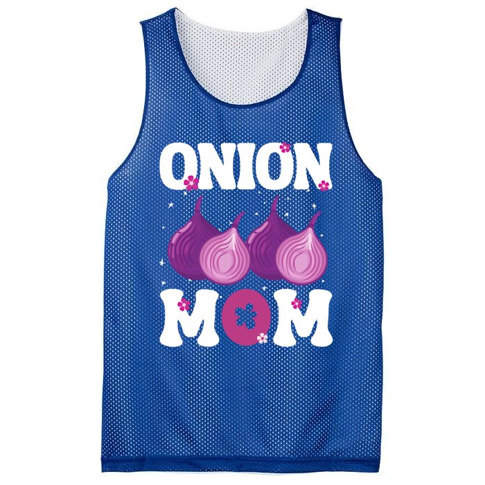 Funny Onion Mom Fruit Vegetable Mothers' Day Gardener Lover Great Gift Mesh Reversible Basketball Jersey Tank