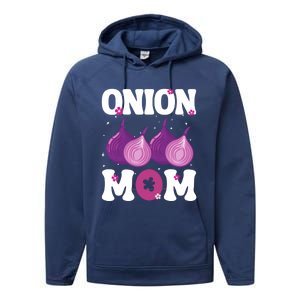 Funny Onion Mom Fruit Vegetable Mothers' Day Gardener Lover Great Gift Performance Fleece Hoodie