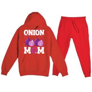 Funny Onion Mom Fruit Vegetable Mothers' Day Gardener Lover Great Gift Premium Hooded Sweatsuit Set