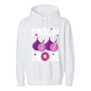 Funny Onion Mom Fruit Vegetable Mothers' Day Gardener Lover Great Gift Garment-Dyed Fleece Hoodie