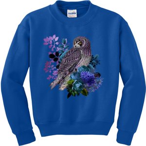 Floral Owl Mystic Owls Gift Kids Sweatshirt