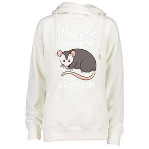 Funny Opossum My Spirit Animal Is A Opossum Cute Gift Womens Funnel Neck Pullover Hood