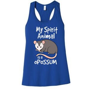 Funny Opossum My Spirit Animal Is A Opossum Cute Gift Women's Racerback Tank