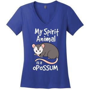 Funny Opossum My Spirit Animal Is A Opossum Cute Gift Women's V-Neck T-Shirt