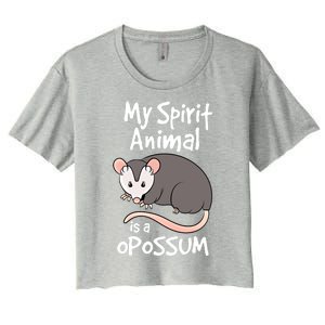 Funny Opossum My Spirit Animal Is A Opossum Cute Gift Women's Crop Top Tee