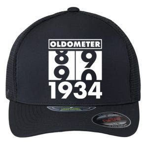 Funny Oldometer Made In 1934 90th Birthday Flexfit Unipanel Trucker Cap