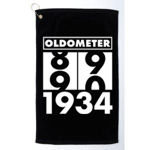 Funny Oldometer Made In 1934 90th Birthday Platinum Collection Golf Towel