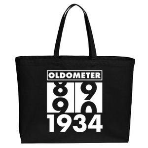 Funny Oldometer Made In 1934 90th Birthday Cotton Canvas Jumbo Tote