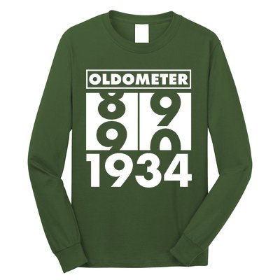 Funny Oldometer Made In 1934 90th Birthday Long Sleeve Shirt