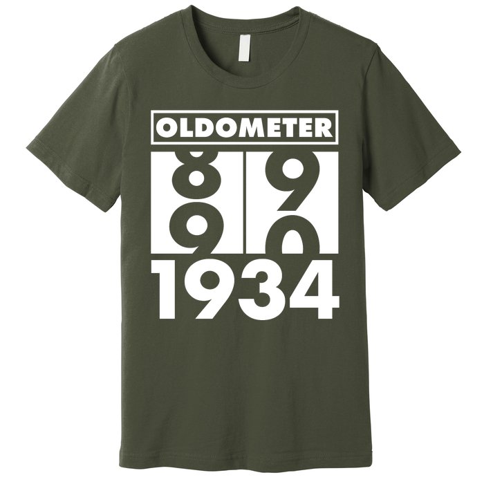 Funny Oldometer Made In 1934 90th Birthday Premium T-Shirt