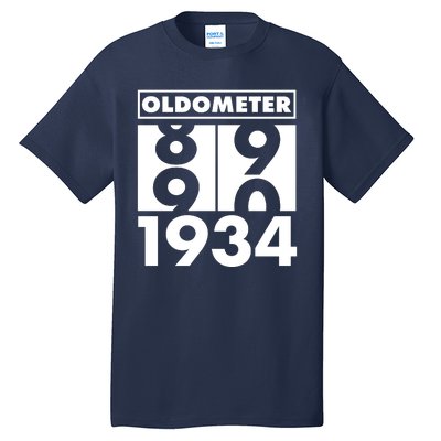 Funny Oldometer Made In 1934 90th Birthday Tall T-Shirt