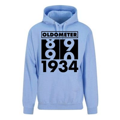 Funny Oldometer Made In 1934 90th Birthday Unisex Surf Hoodie