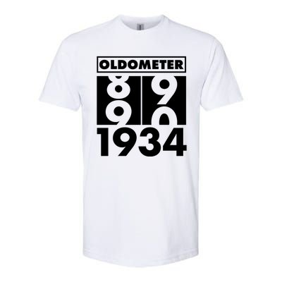 Funny Oldometer Made In 1934 90th Birthday Softstyle® CVC T-Shirt