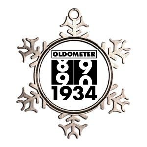 Funny Oldometer Made In 1934 90th Birthday Metallic Star Ornament