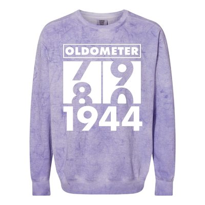 Funny Oldometer Made In 1944 80th Birthday Colorblast Crewneck Sweatshirt