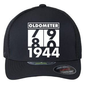 Funny Oldometer Made In 1944 80th Birthday Flexfit Unipanel Trucker Cap